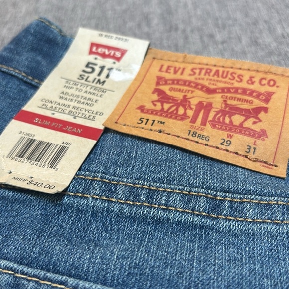 Boys Levi's® 511™ Slim Fit Eco Performance Jeans, Size 18 - Picture 5 of 8